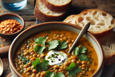 Linsesuppe med karry opskrift