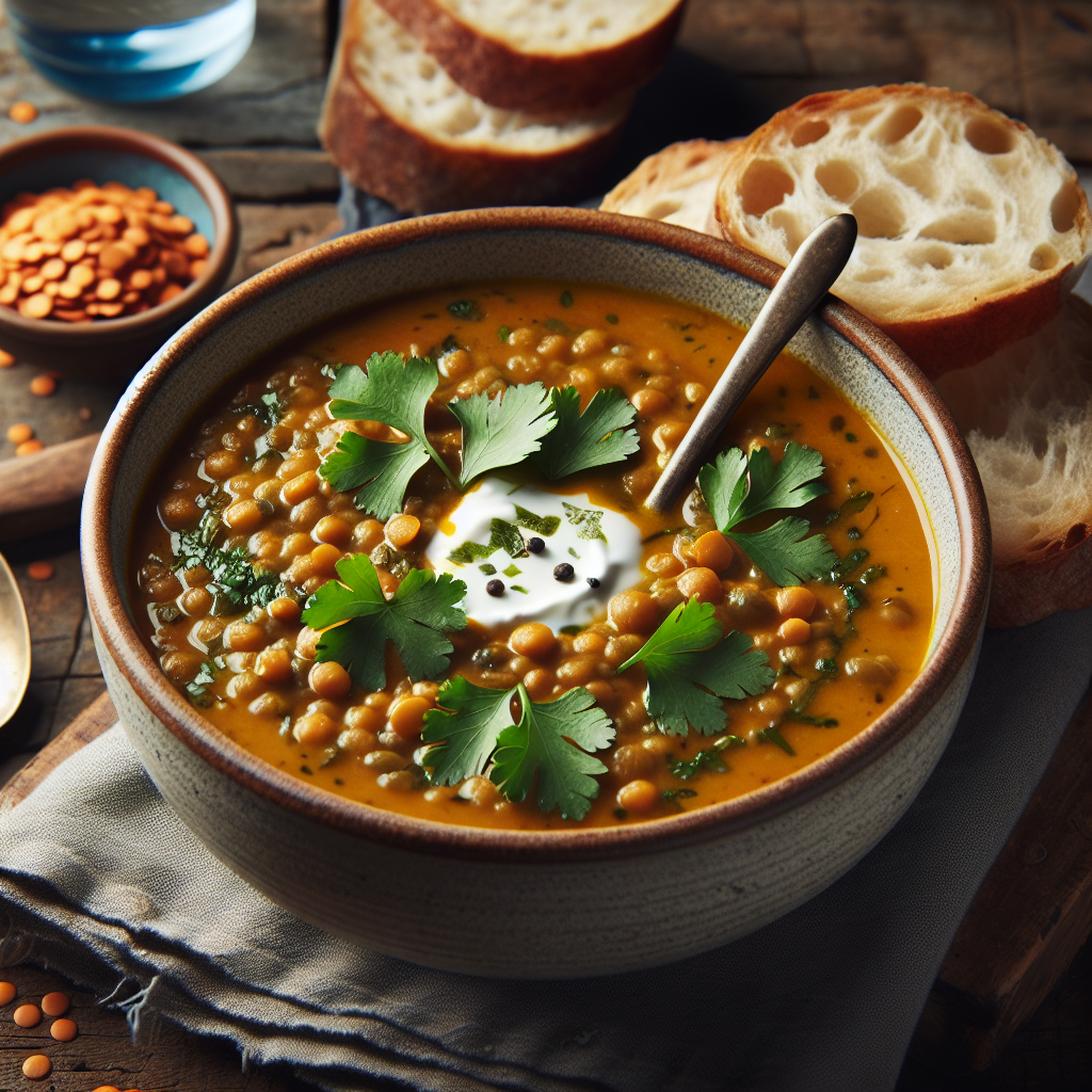 Linsesuppe med karry opskrift