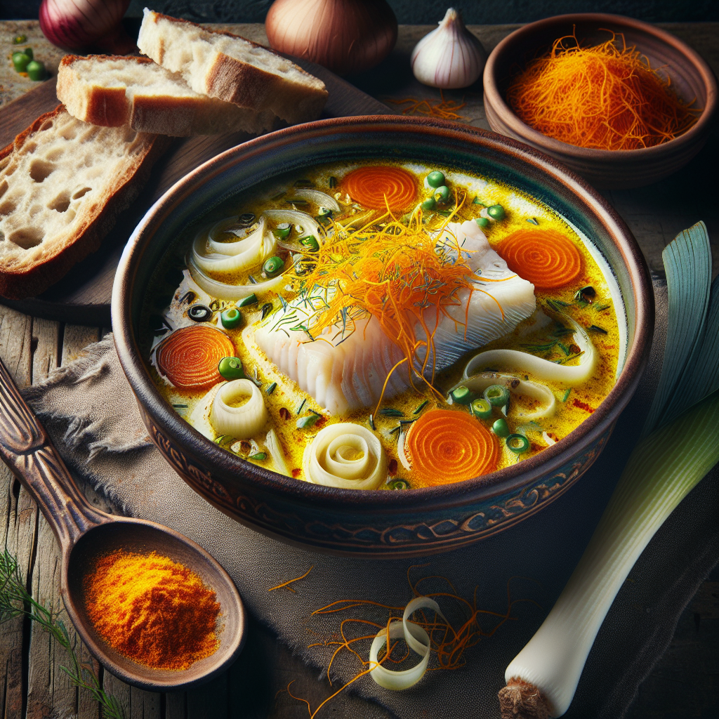 Fiskesuppe med safran opskrift