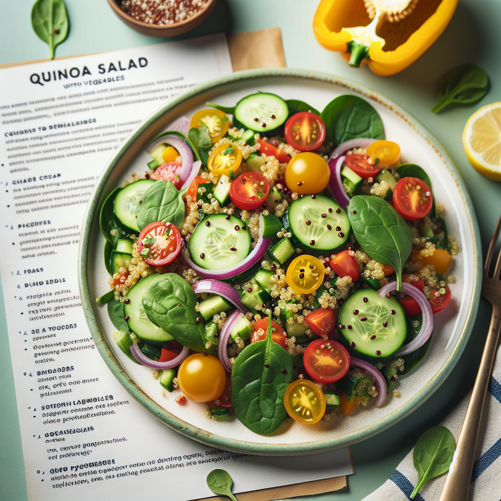 Quinoa salat med grøntsager opskrift